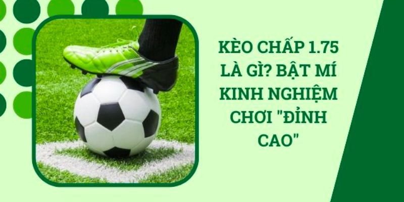 Tìm hiểu khái niệm kèo chấp 1.75 bóng đá